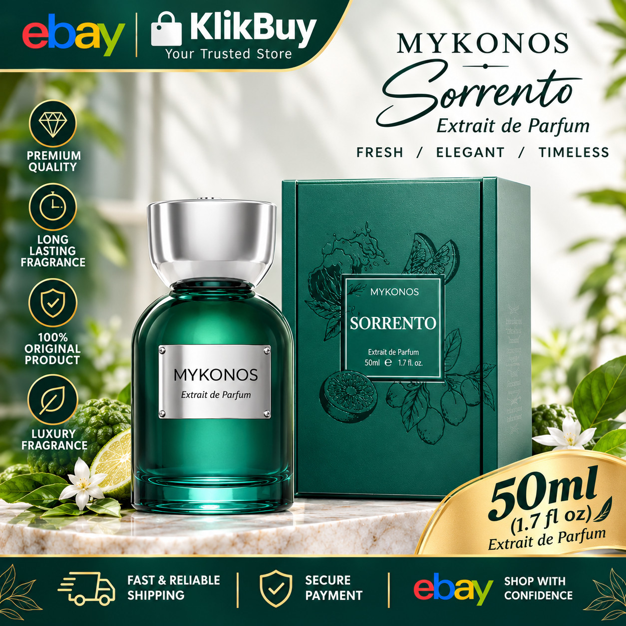 MYKONOS Sorrento Extrait de Parfum Spray 50ml  (1.7 fl oz)