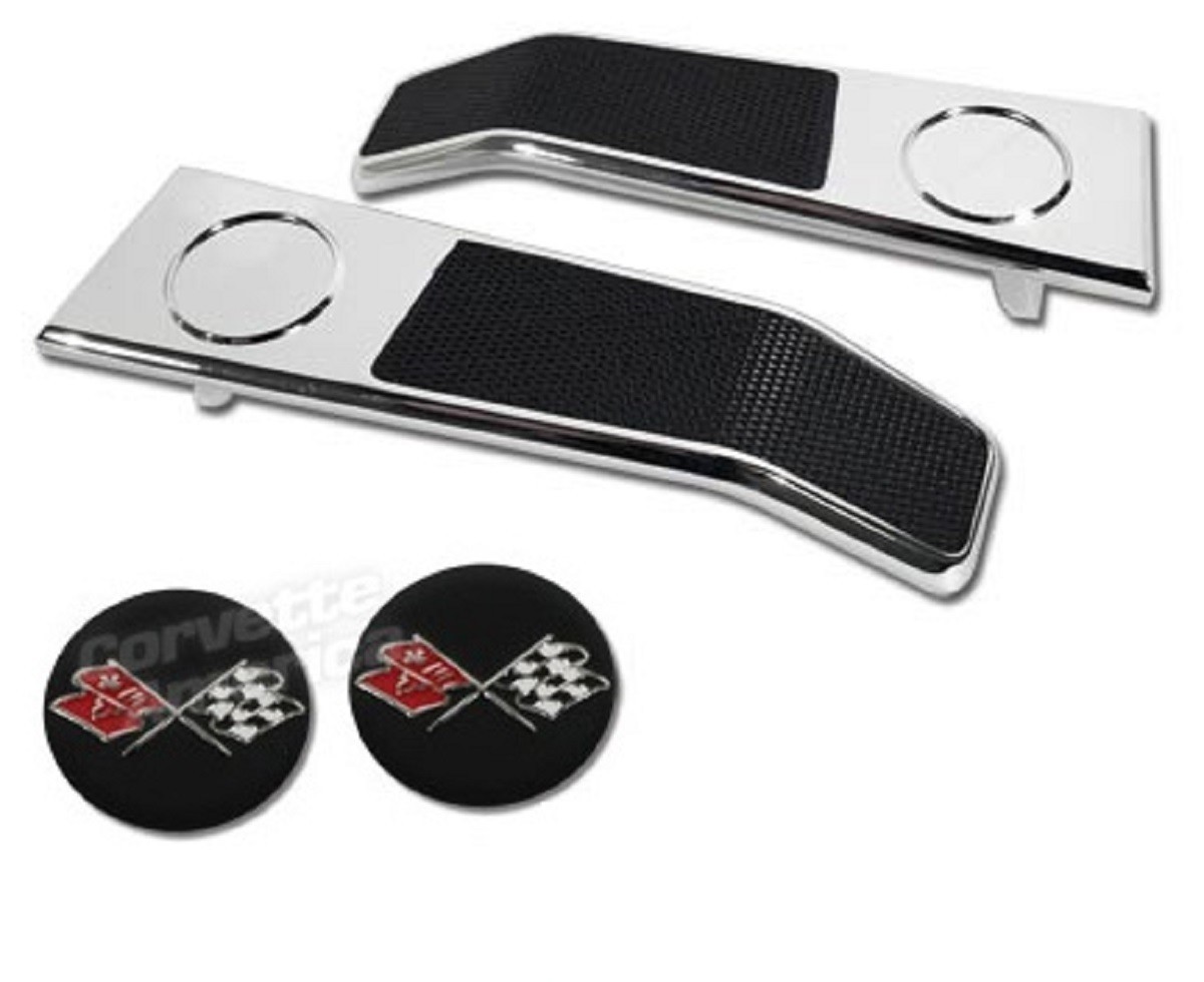 Corvette C3 Door Handles (Inside) W/Emblems 1968-1977 Corvette C3 Door Handles (Inside) W/Emblems 1968-1977