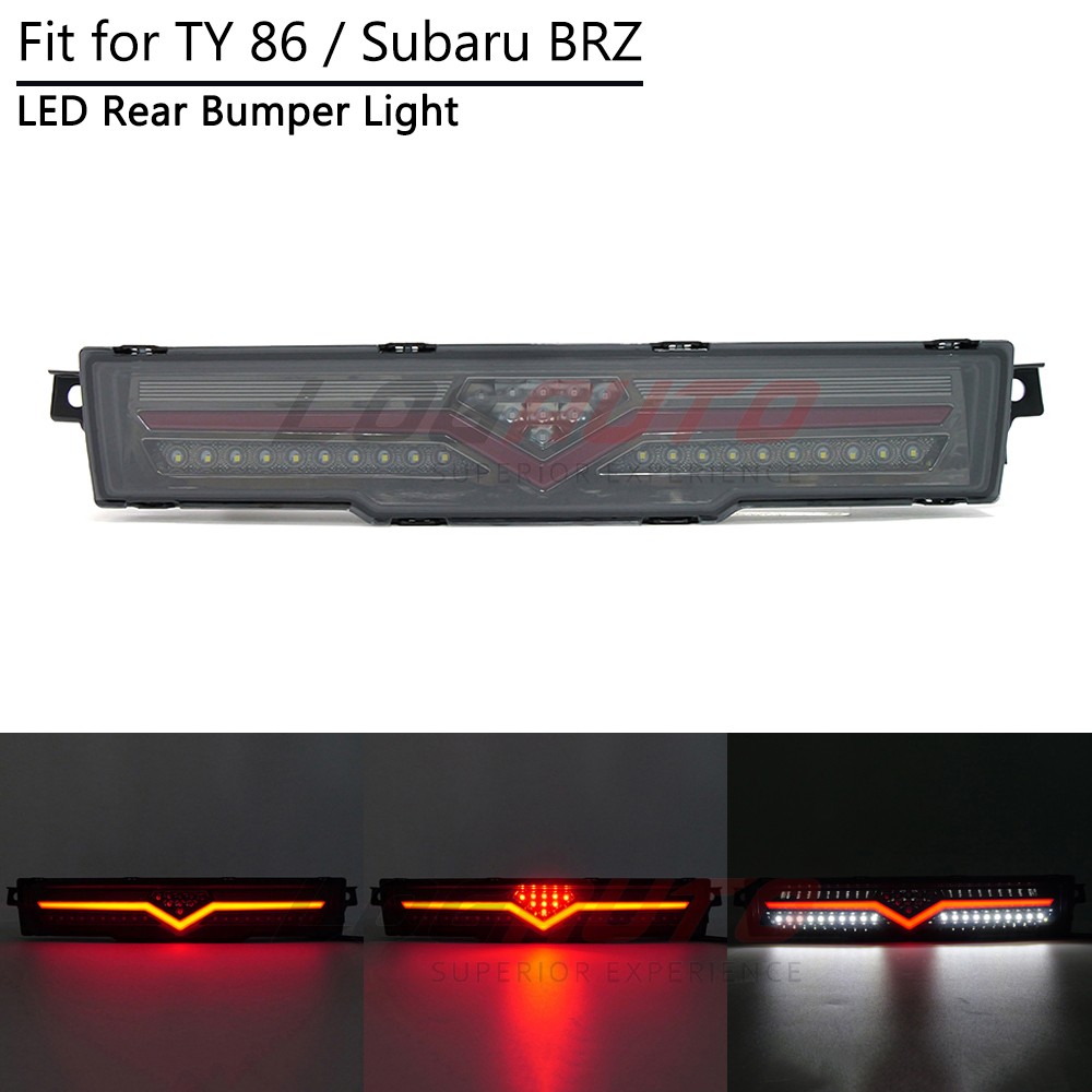 For Subaru BRZ, Toyota 86, GR86 22+ LED Rear Bumper Light Fog Lamp Brake Reverse