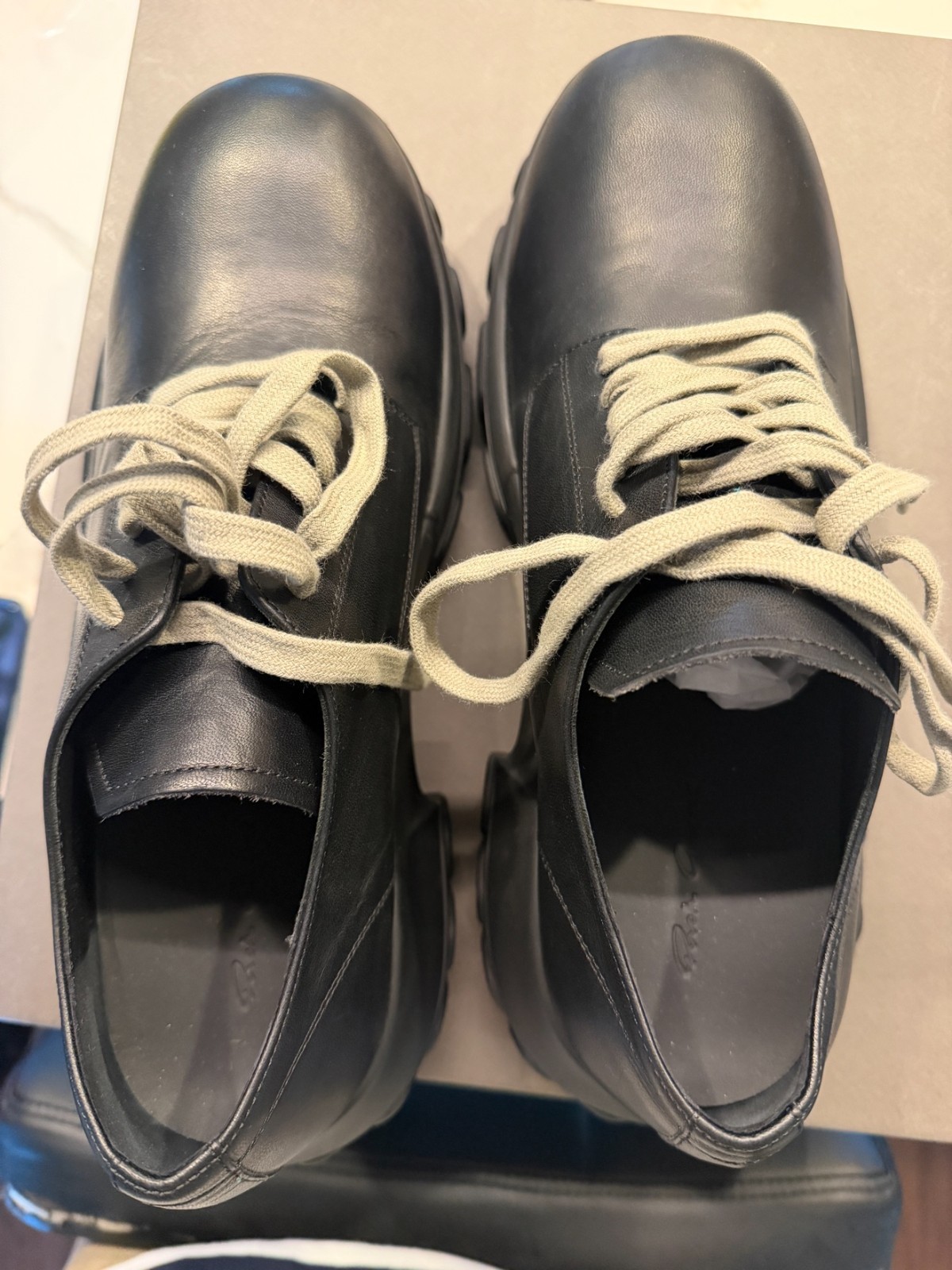 Rick Owens Lido Lace-Up Bozo Tractor EU 44.5 Black NEW In Box RU01E5884 Rick Owens Lido Lace-Up Bozo Tractor EU 44.5 Black NEW In Box RU01E5884