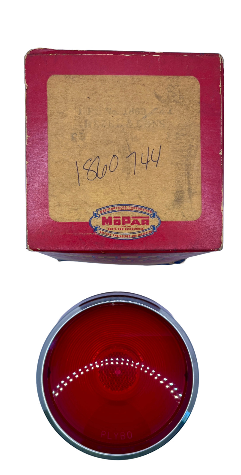 New Old Stock Tail Lens for 1958 Plymouth Savoy/Belvedere/Fury Models #1860744