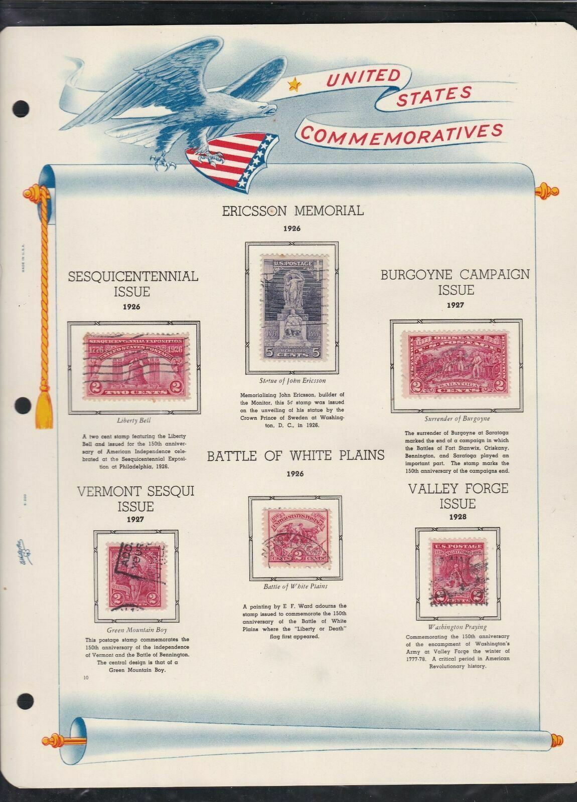 united states commemoratives series issue 1926/27/28 stamps page ref 18272