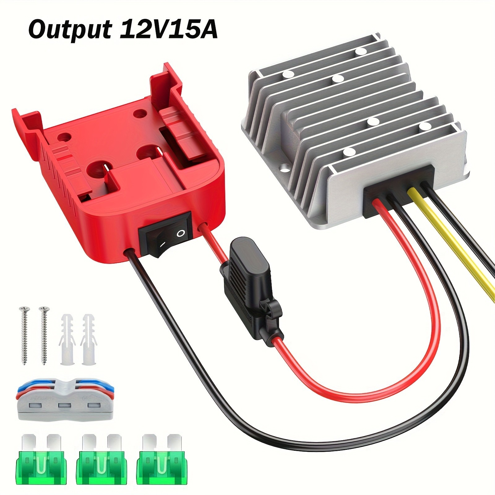 18V to 12V Step Down Buck Converter 15A for Milwaukee 18V Battery Power Wheels 18V to 12V Step Down Buck Converter 15A for Milwaukee 18V Battery Power Wheels