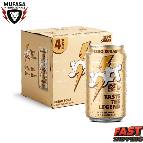 JOLT Modern Soda Cream Soda, Zero Sugar, 12 fl oz (4 cans)