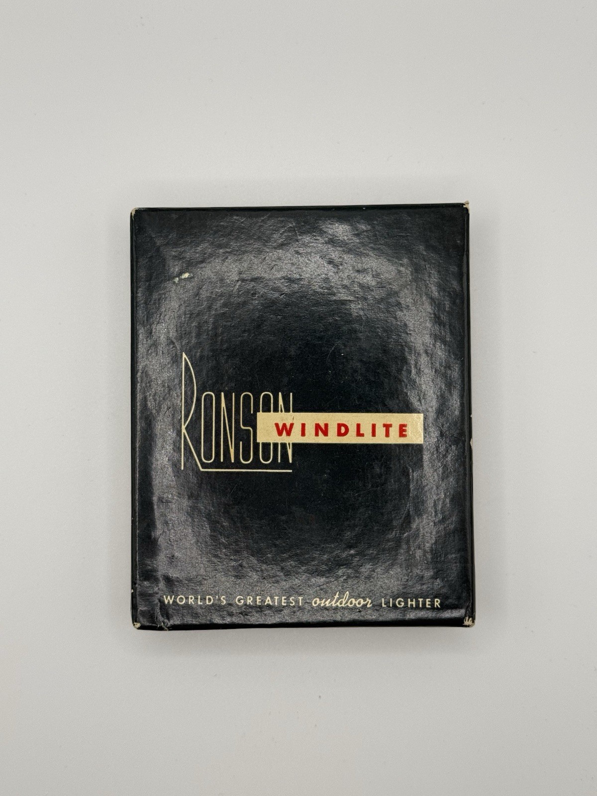 Vintage Ronson Windlite Lighter Box w Insert Manual Tobacciana Case