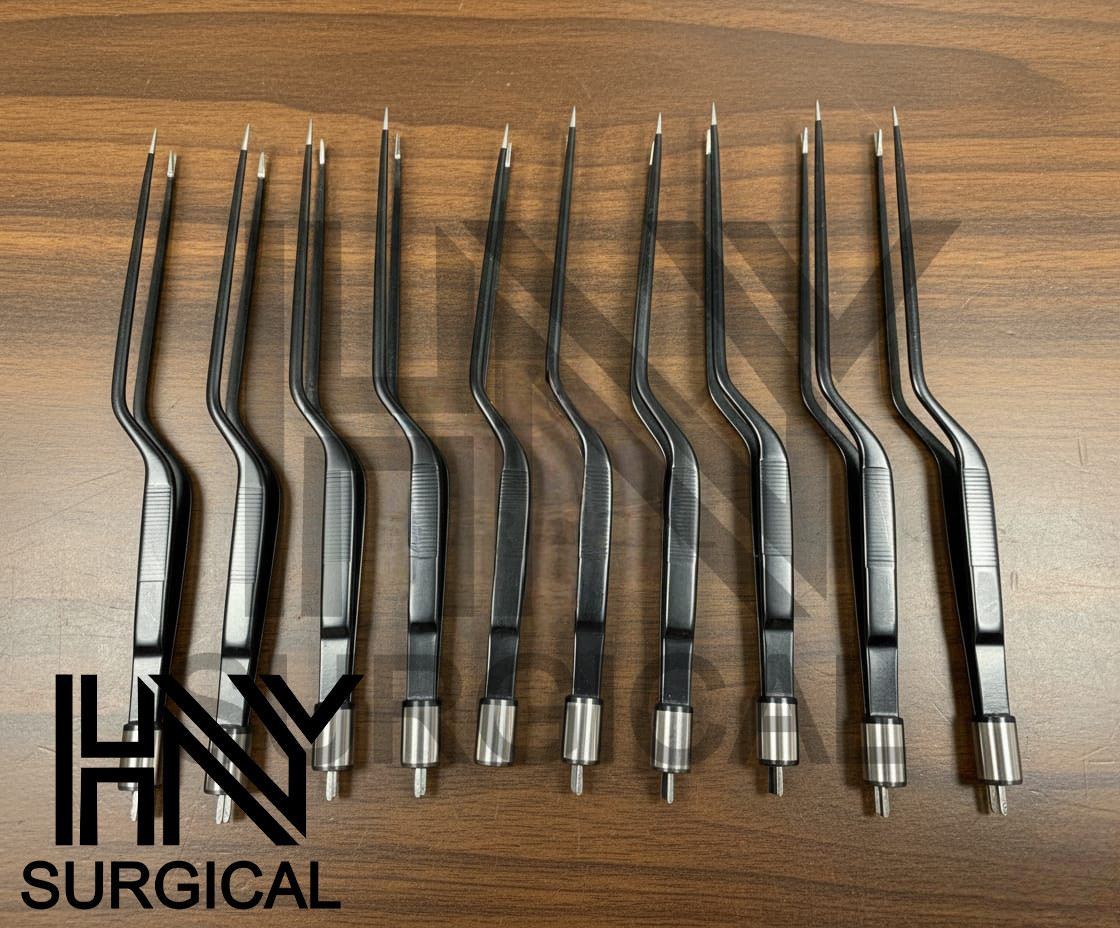 American Reusable Non-Stick Bayonet Bipolar Forceps Set Of 10 Pcs