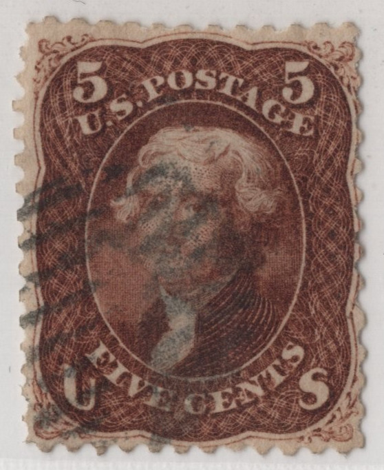US 1862 Thomas Jefferson Scott #75 Used