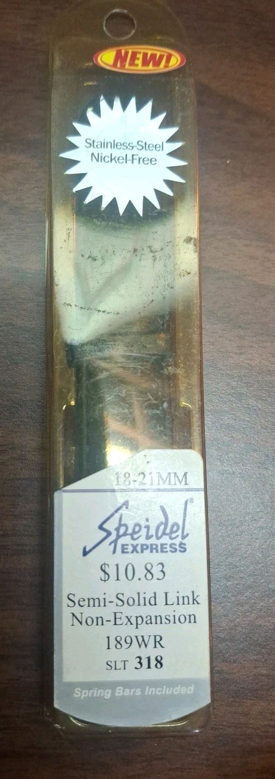 Speidel Express Stainless Steel 189WR Watch Band 18-21mm with Spring Bars NOS Speidel Express Stainless Steel 189WR Watch Band 18-21mm with Spring Bars NOS