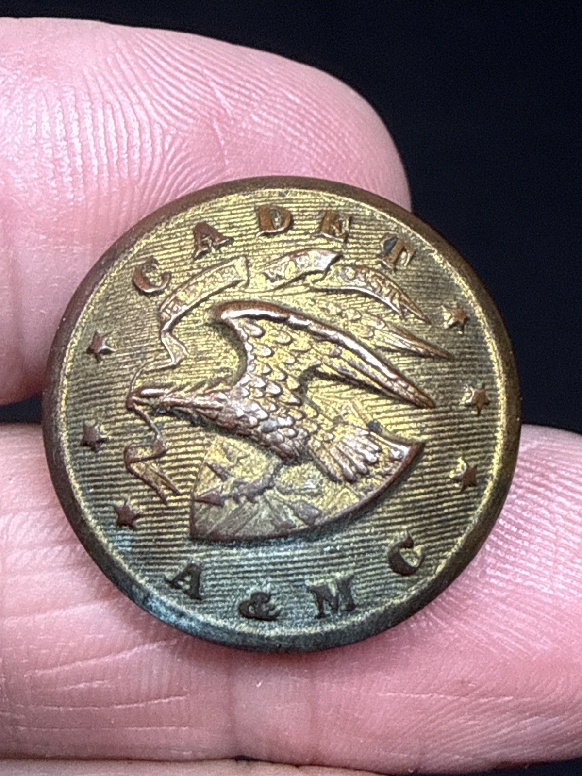 RARE 1880’s-90’s Alabama A & M College Cadet Uniform Coat Button