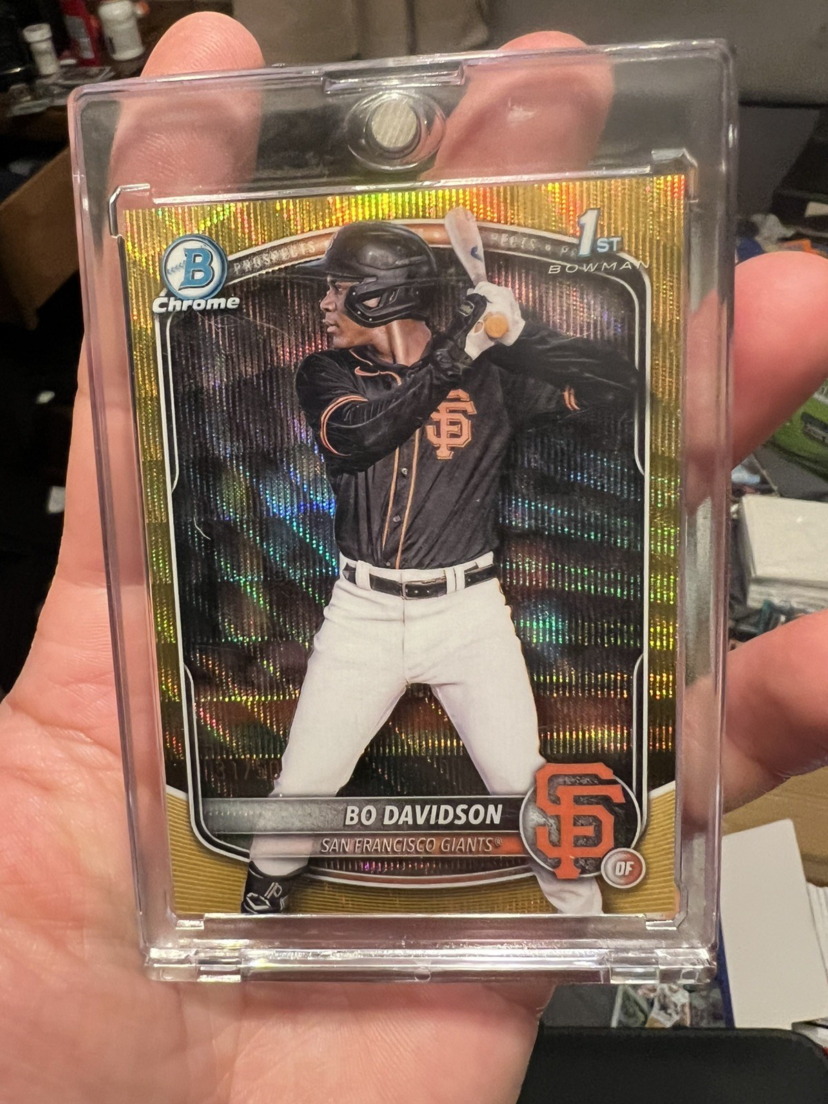 Bo Davidson 2025 1st Bowman Chrome Gold Wave /50 San Francisco Giants Bo Davidson 2025 1st Bowman Chrome Gold Wave /50 San Francisco Giants