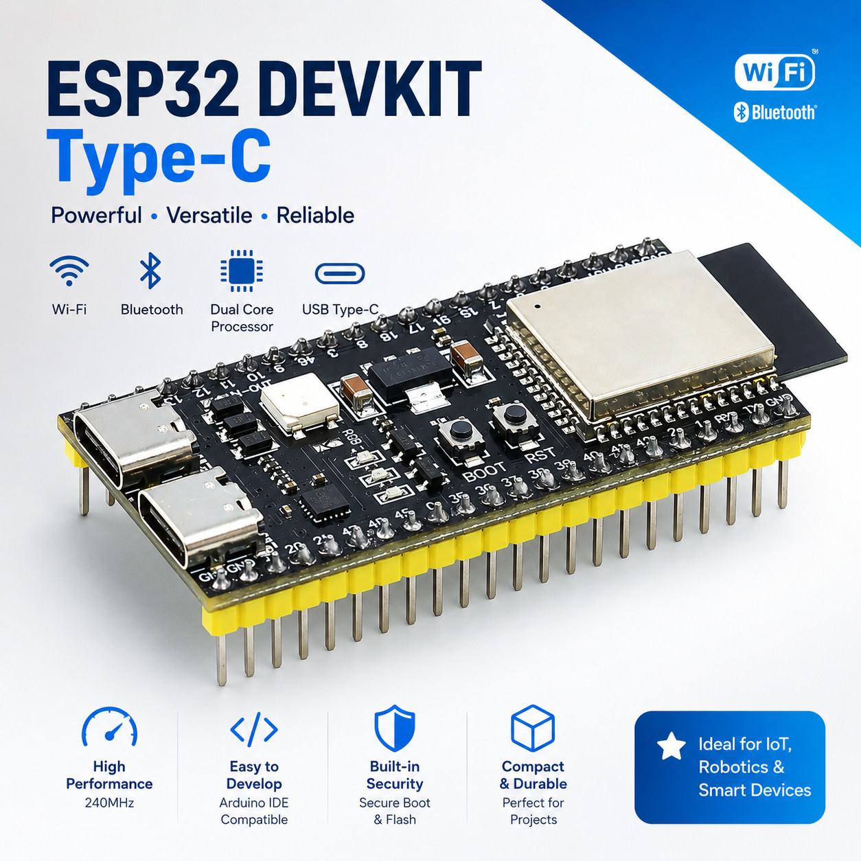 ESP32-S3 N16R8 Development Board DevKitC-1 WROOM-1 WIFI Bluetooth3379