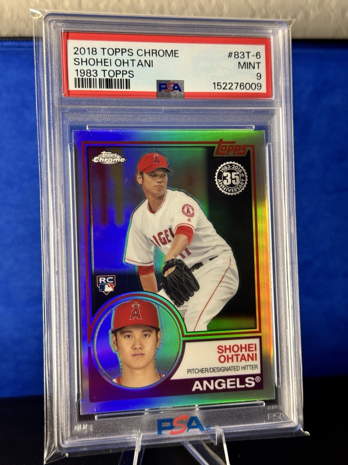 2018 TOPPS CHROME 1983 TOPPS #83T-6 SHOHEI OHTANI PSA 9 2018 TOPPS CHROME 1983 TOPPS #83T-6 SHOHEI OHTANI PSA 9