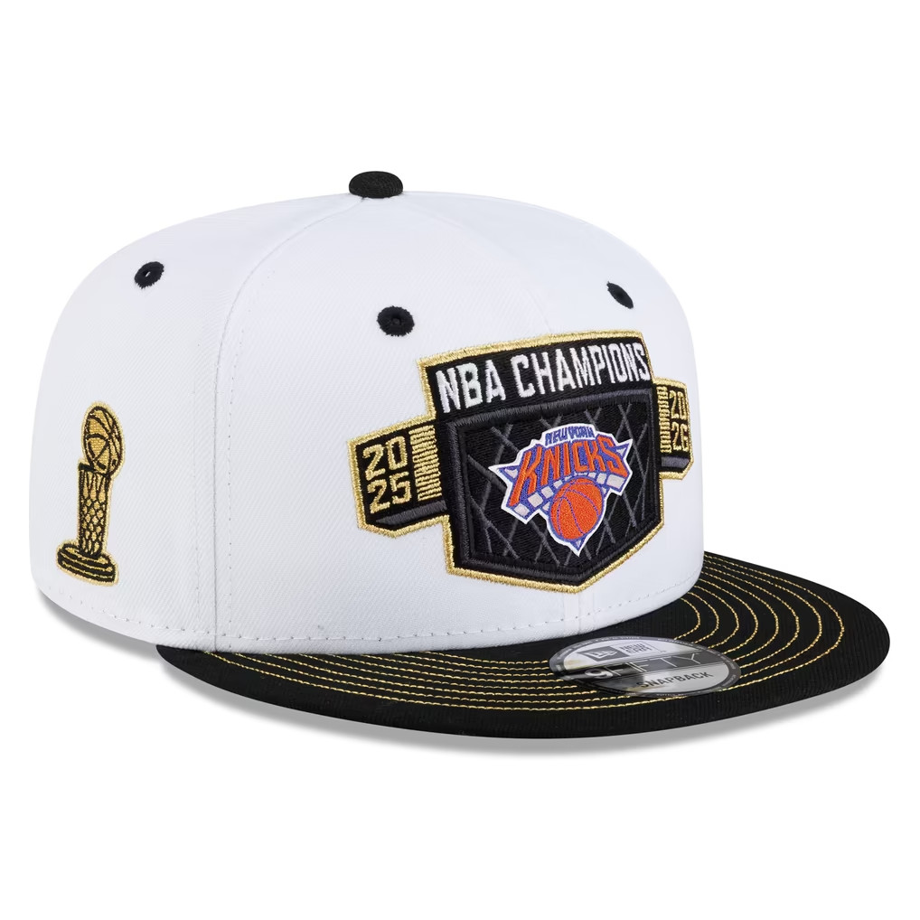 New York Knicks New Era 2026 NBA Champions Locker Room 9FIFTY Snapback Hat New York Knicks New Era 2026 NBA Champions Locker Room 9FIFTY Snapback Hat