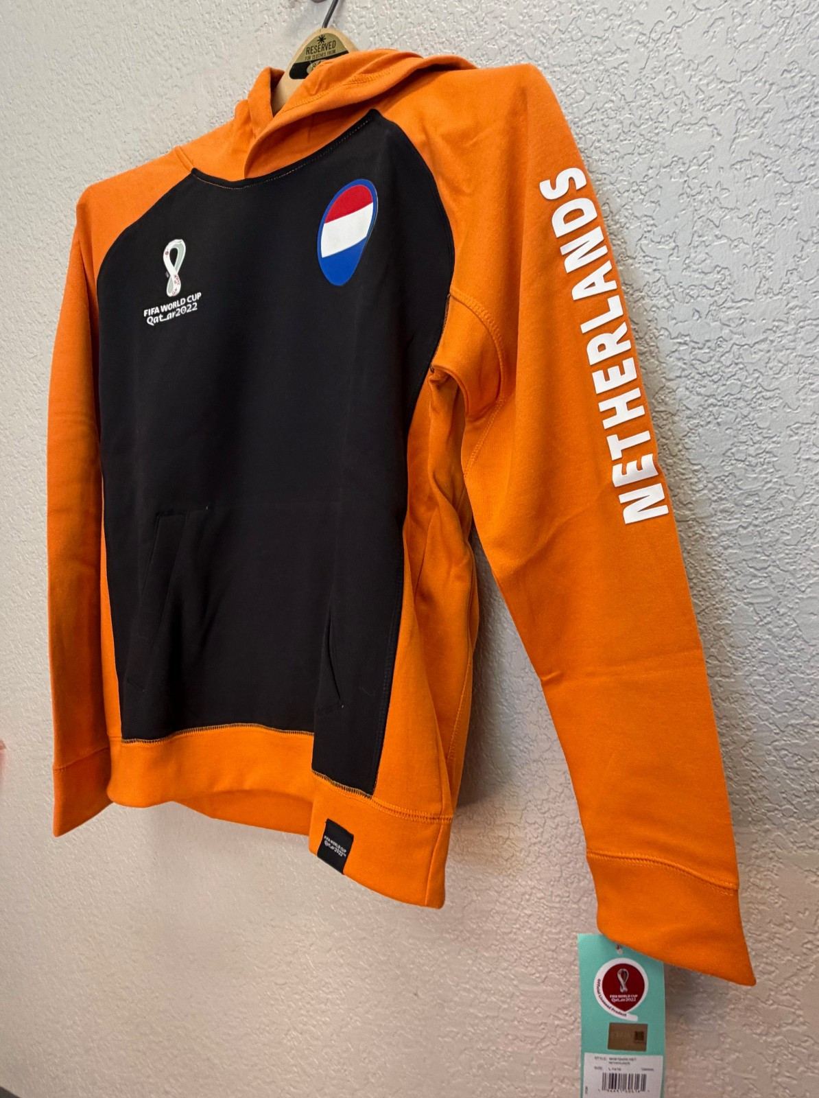 New Outerstuff FIFA World Cup Netherlands Hoodie SweatshirtSize Large