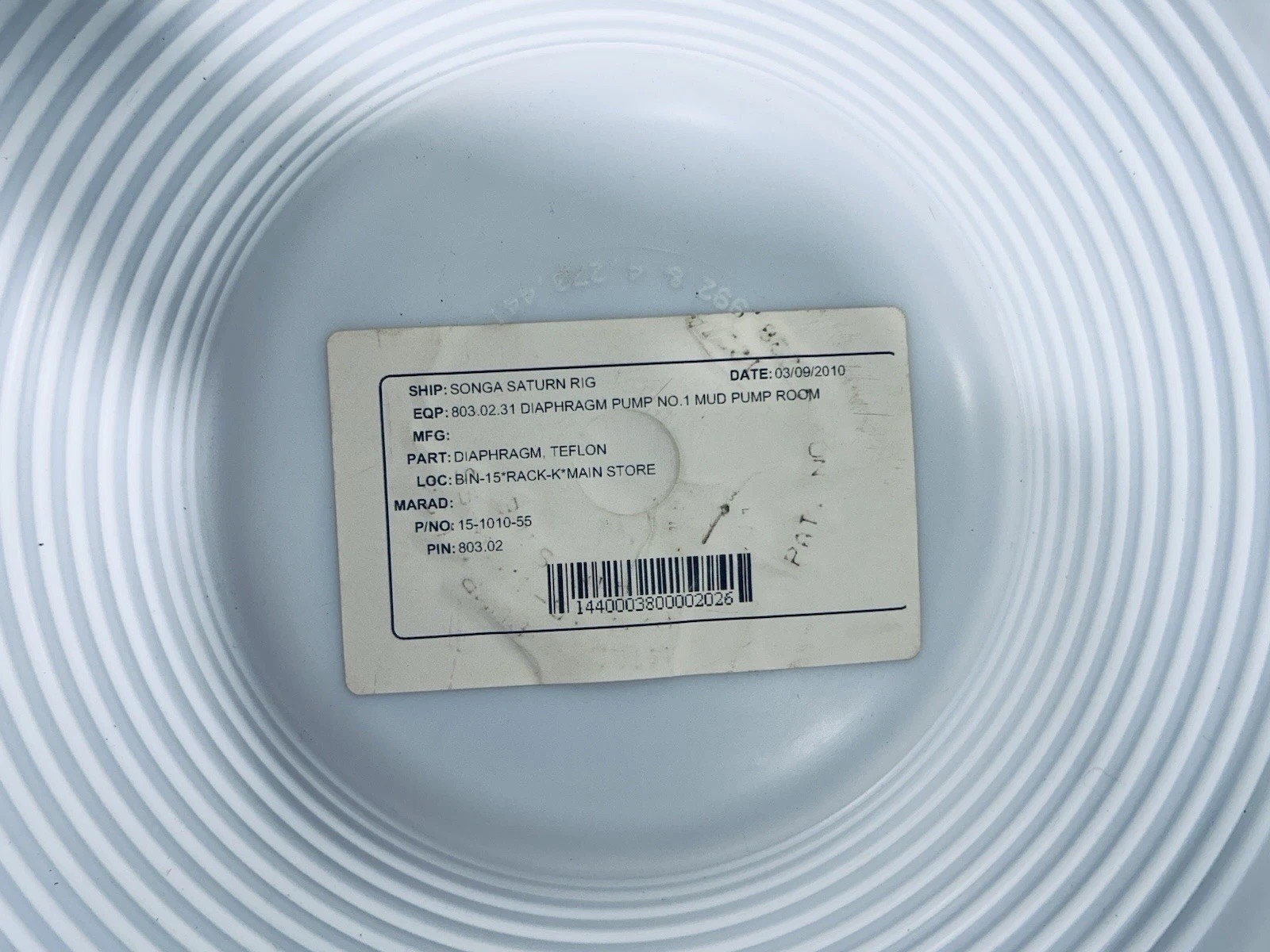 New Wilden 15-1010-55 PTFE Diaphragm New Wilden 15-1010-55 PTFE Diaphragm