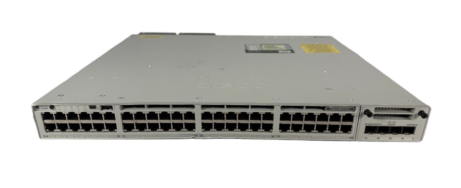 Grade B Cisco Catalyst C9300-48P-A Switch C9300-NM-4G 2x PWR-C1-1100WAC-P