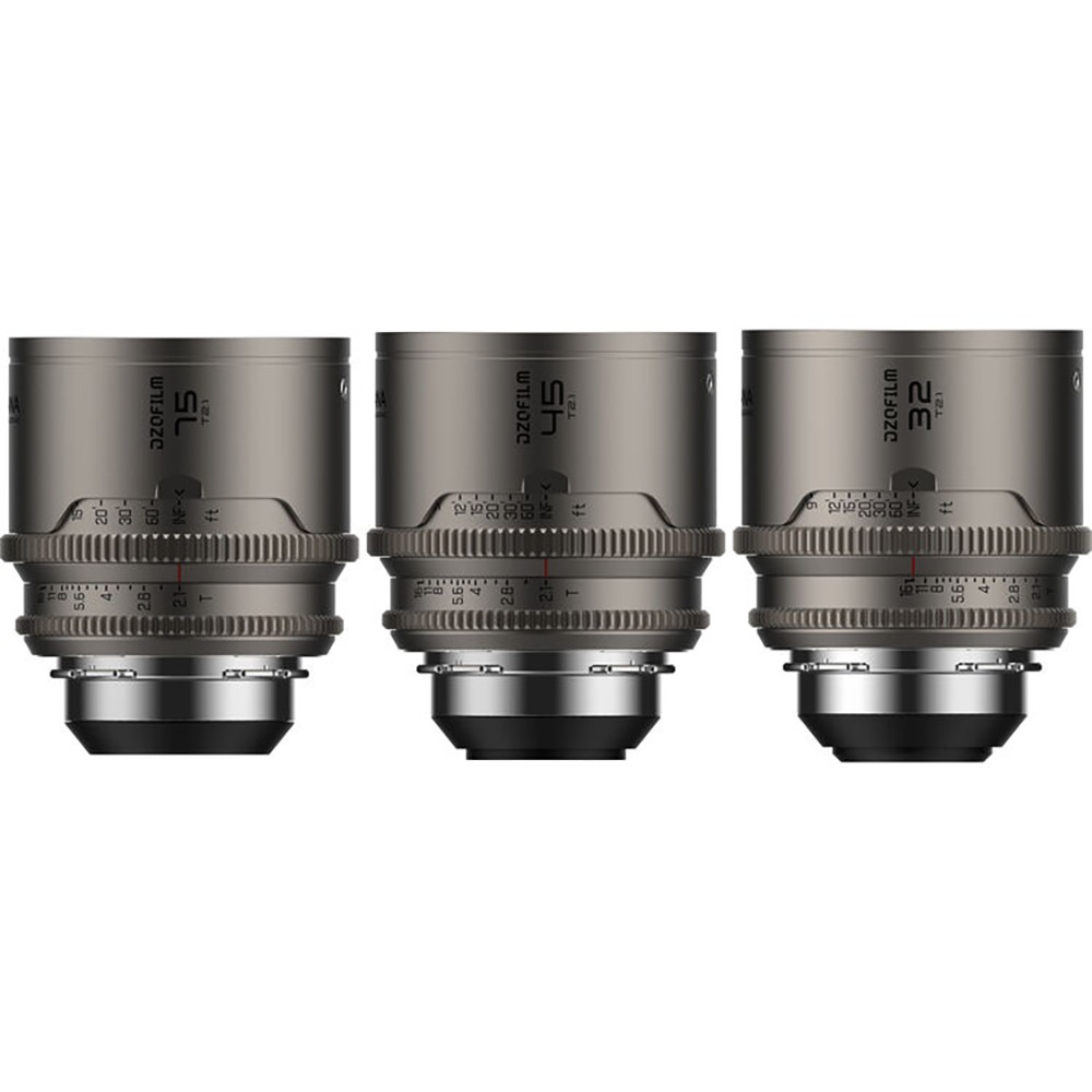 DZOFilm Arcana Anamorphic Prime 3-Lens Kit (ARRI PL, Titanium)