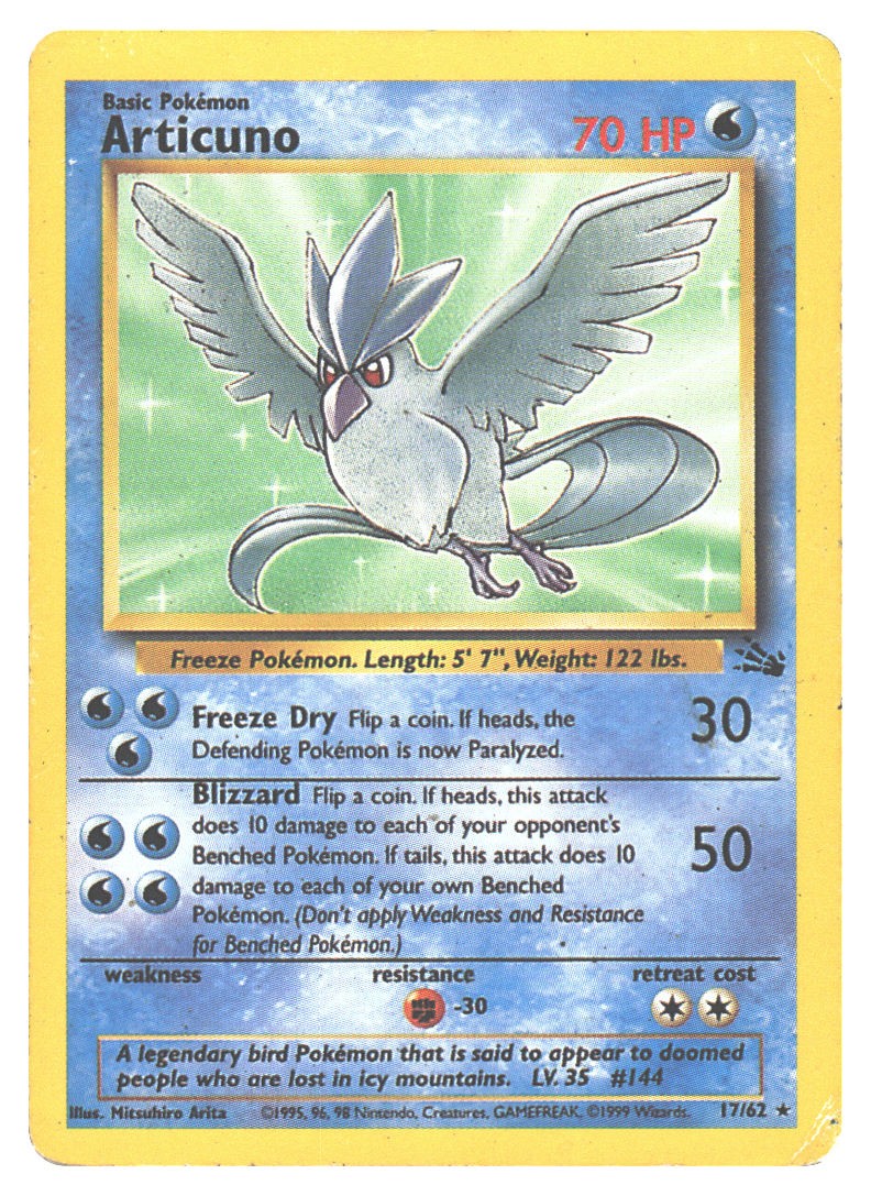 Articuno (17) - 17/62 HP Unlimited EN Fossil Rare Unlimited Articuno (17) - 17/62 HP Unlimited EN Fossil Rare Unlimited