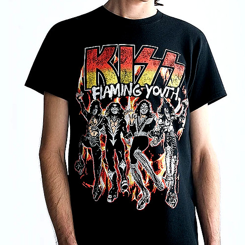 KISS Flaming Youth T-Shirt Size 2XL Destroyer Artwork 1976 Tour Ace Sealed NEW