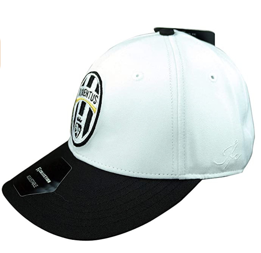 Juventus FC Adjustable Hat White Black Fan Ink Collection Official Licensed