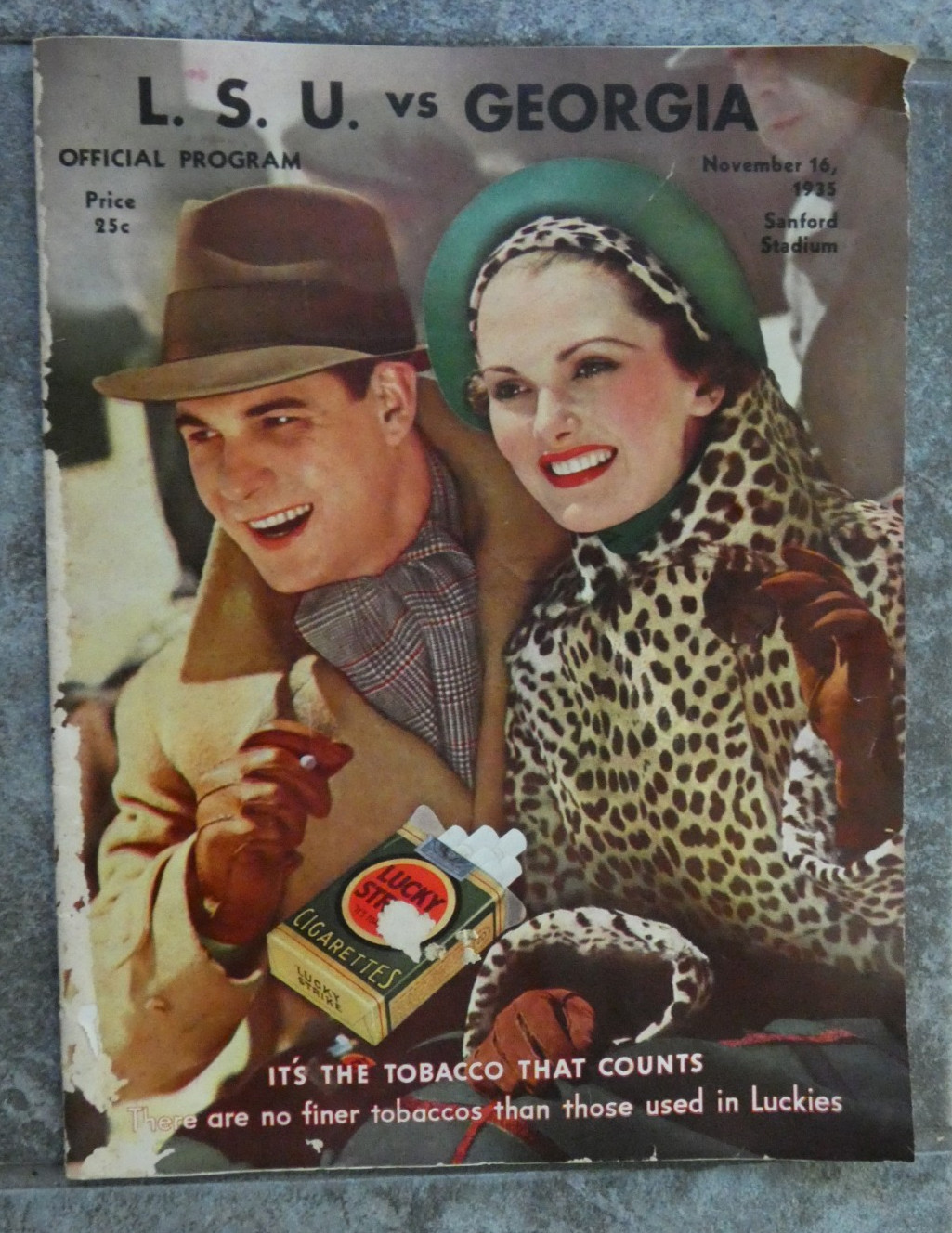 11/16/1935 College Football Program-LSU at Georgia-Sanford Stadium-Ads-Unique 11/16/1935 College Football Program-LSU at Georgia-Sanford Stadium-Ads-Unique