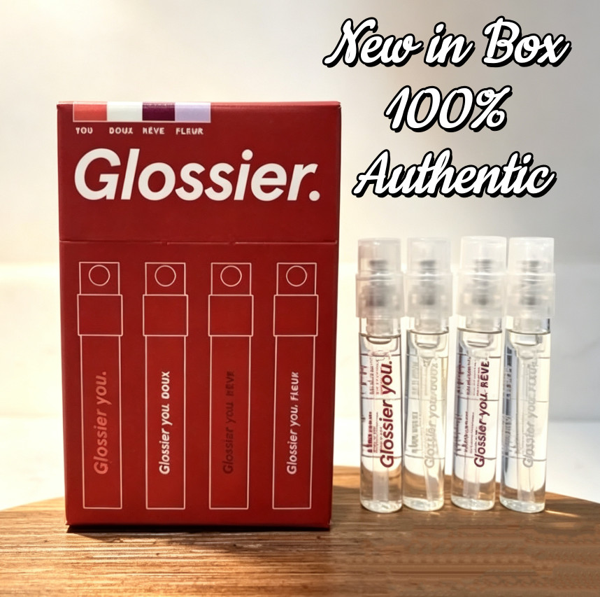 NIB 100% Authentic Glossier Glossier You Perfume Sampler Set,4x0.05oz/1.5 mL