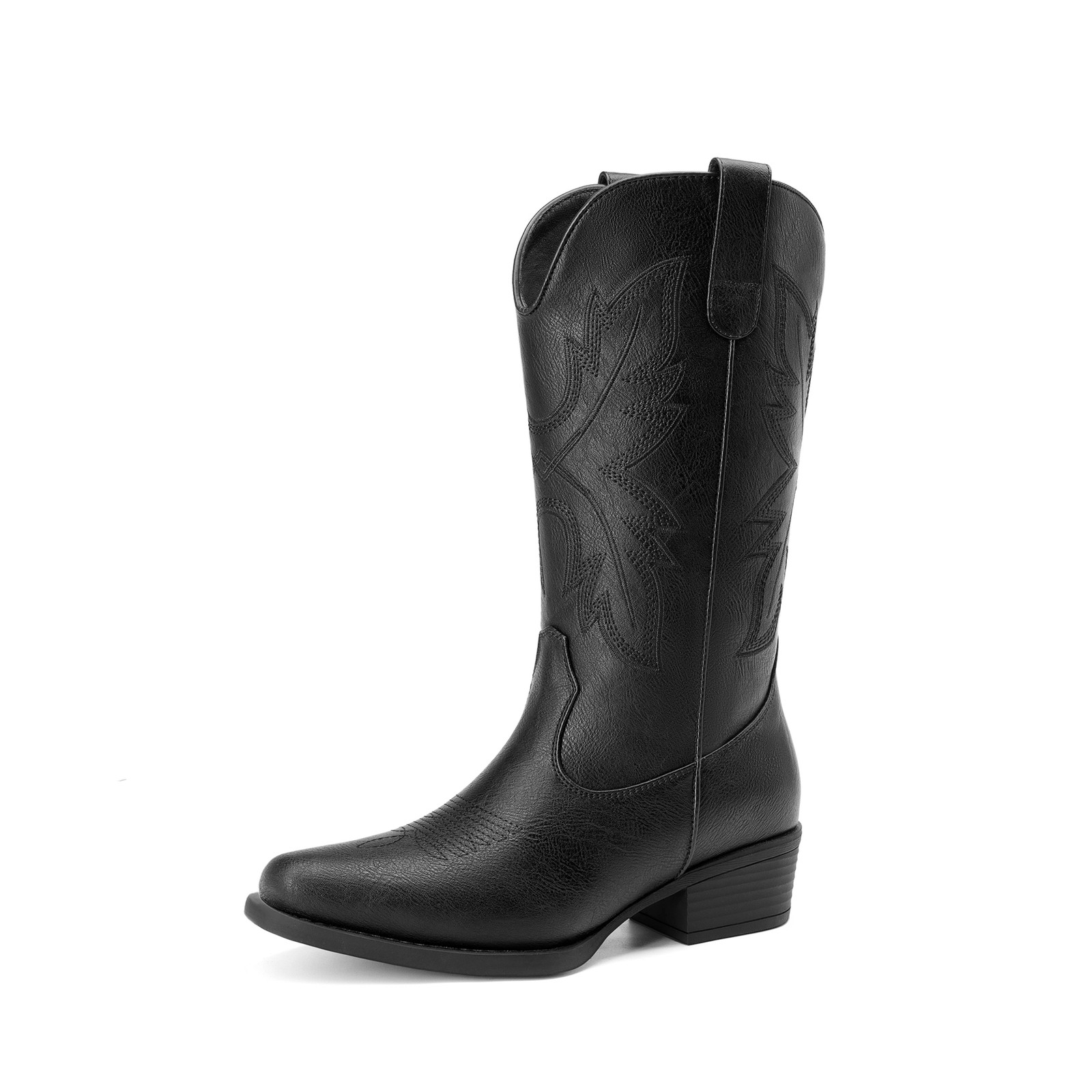 DREAM PAIRS Women\'s Mid Calf Western Cowboy Boots Pull On Cowgirl Boots DREAM PAIRS Women\'s Mid Calf Western Cowboy Boots Pull On Cowgirl Boots