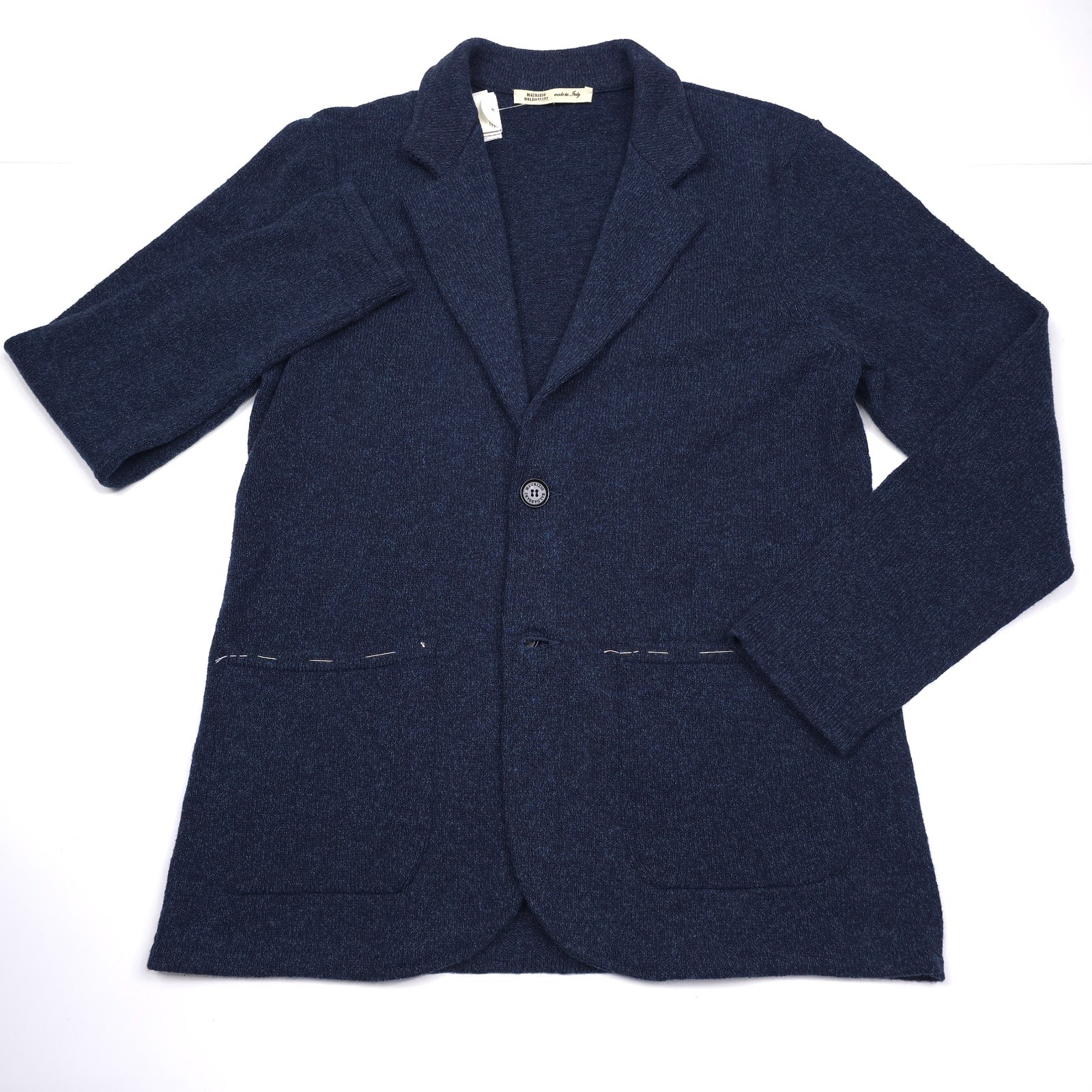 Maurizio Baldassari Winter Mouline Sweater Jacket Men Size Italy 50 Blue Swacket Maurizio Baldassari Winter Mouline Sweater Jacket Men Size Italy 50 Blue Swacket