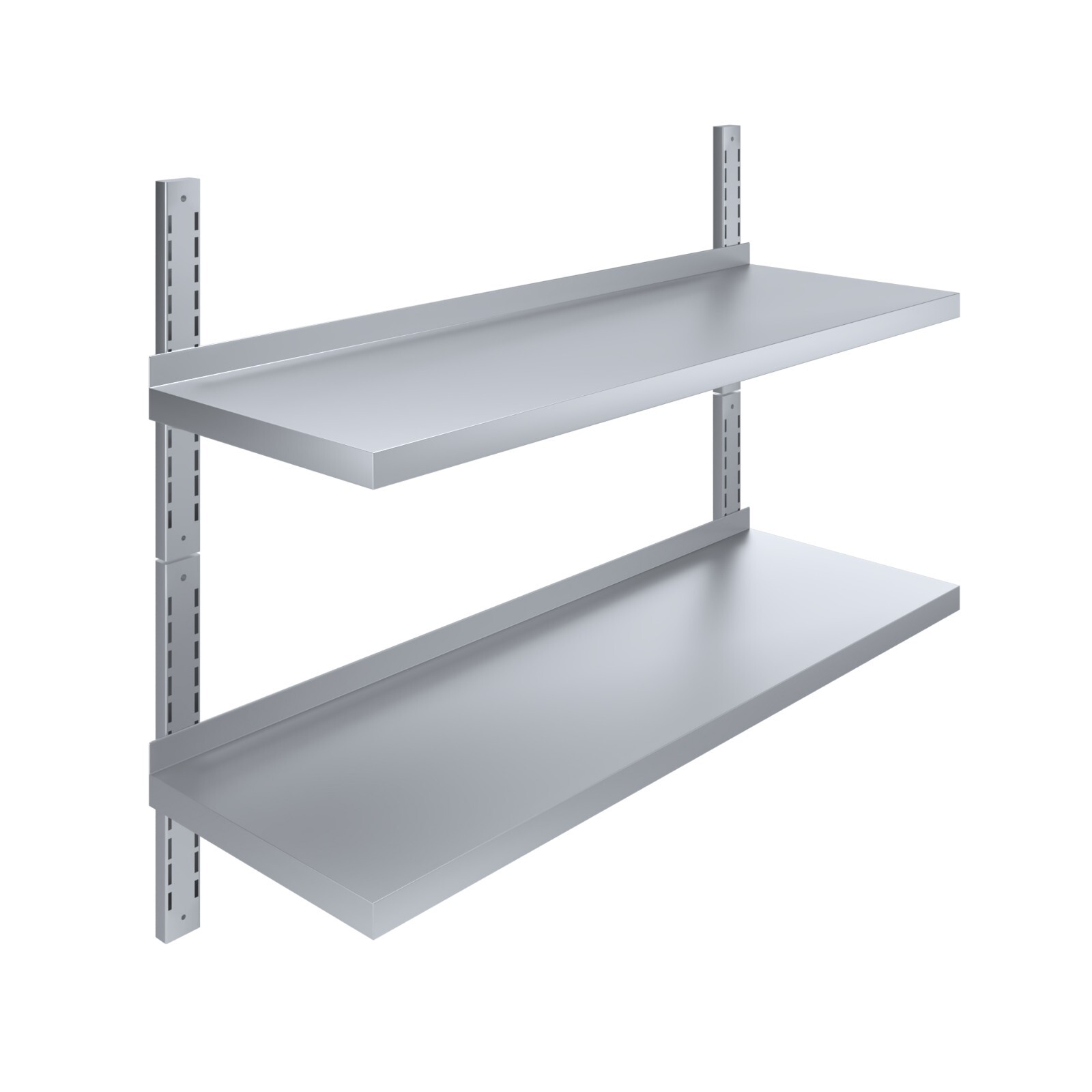 AmGood 16 in. x 48 in. Two-Tier Metal Wall Mount Shelf 16x48 Shelving AmGood 16 in. x 48 in. Two-Tier Metal Wall Mount Shelf 16x48 Shelving