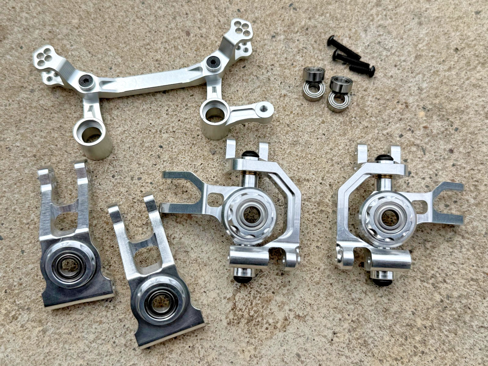 Aluminum Front Hub Carrier Rear Hub + F Steering Bellcrank Arrma Granite 3S BLX