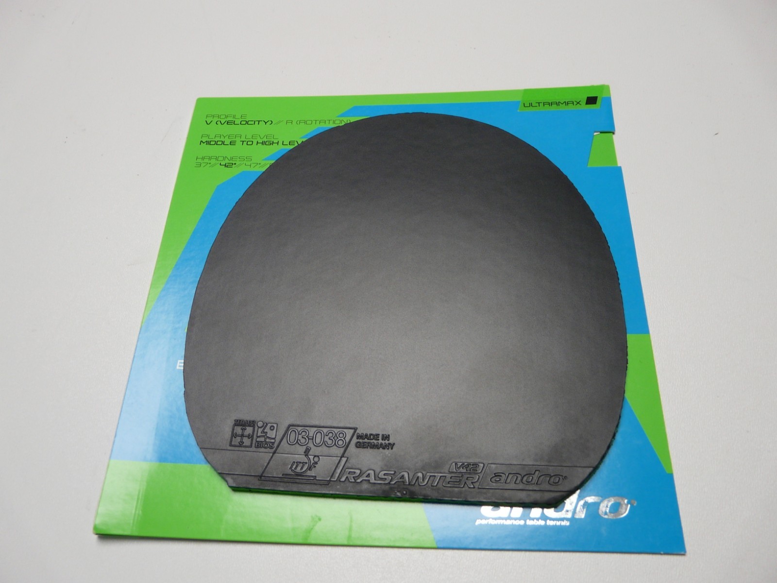 Andro Rasanter V42 Ultramax in black, table tennis flooring table tennis