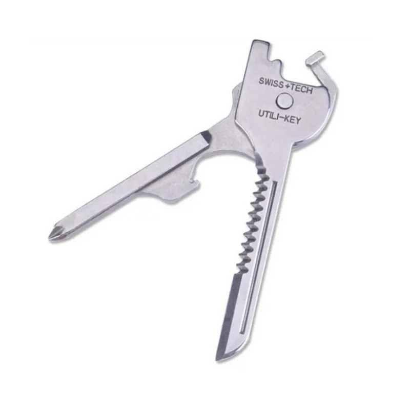 Swiss+Tech 6 In 1 Utili Multi Function Stainless Steel Key Tool Keychain Keyring Swiss+Tech 6 In 1 Utili Multi Function Stainless Steel Key Tool Keychain Keyring