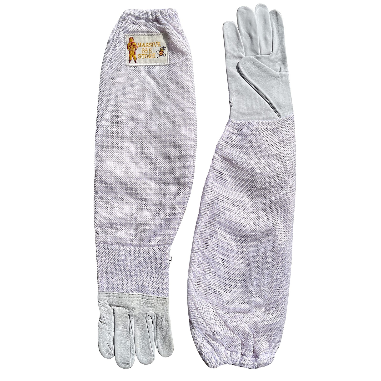 Massive Bee Store Beekeeping Gloves with Goat Skin Leather Palm and 3-Layer M...