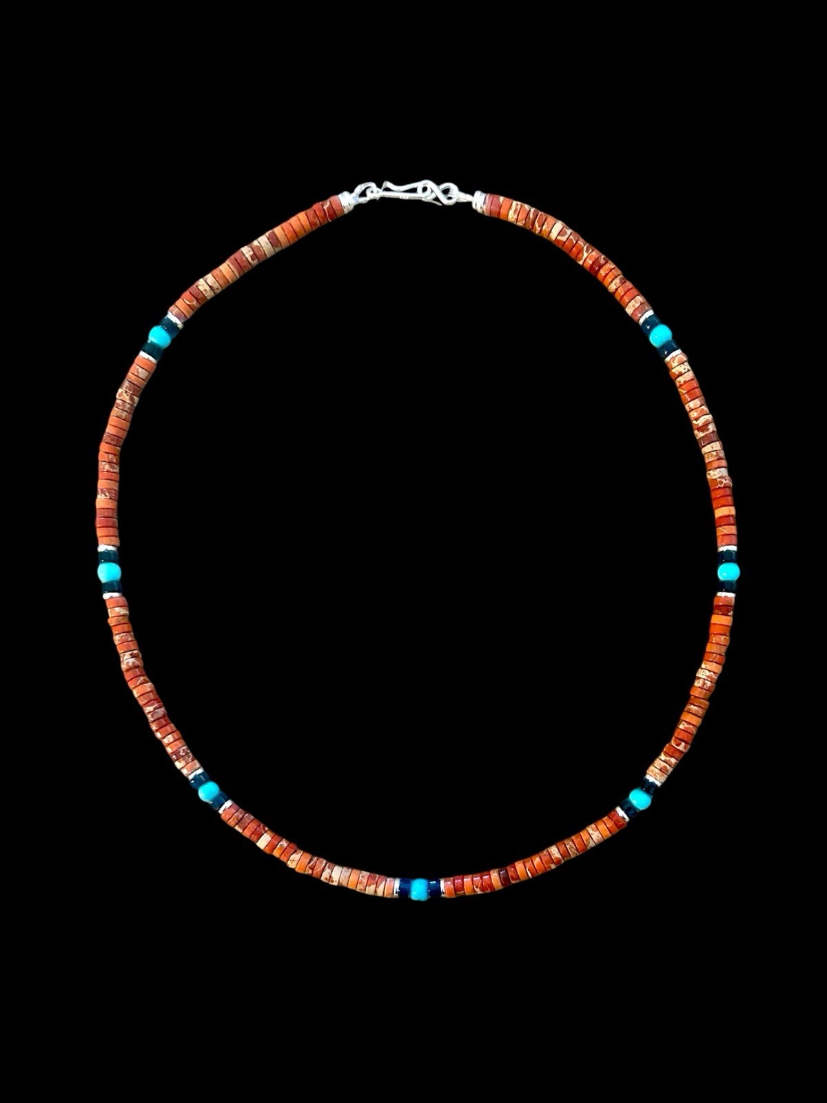 Native American Jasper & Kingman Turquoise Heishi Necklace Native American Jasper & Kingman Turquoise Heishi Necklace