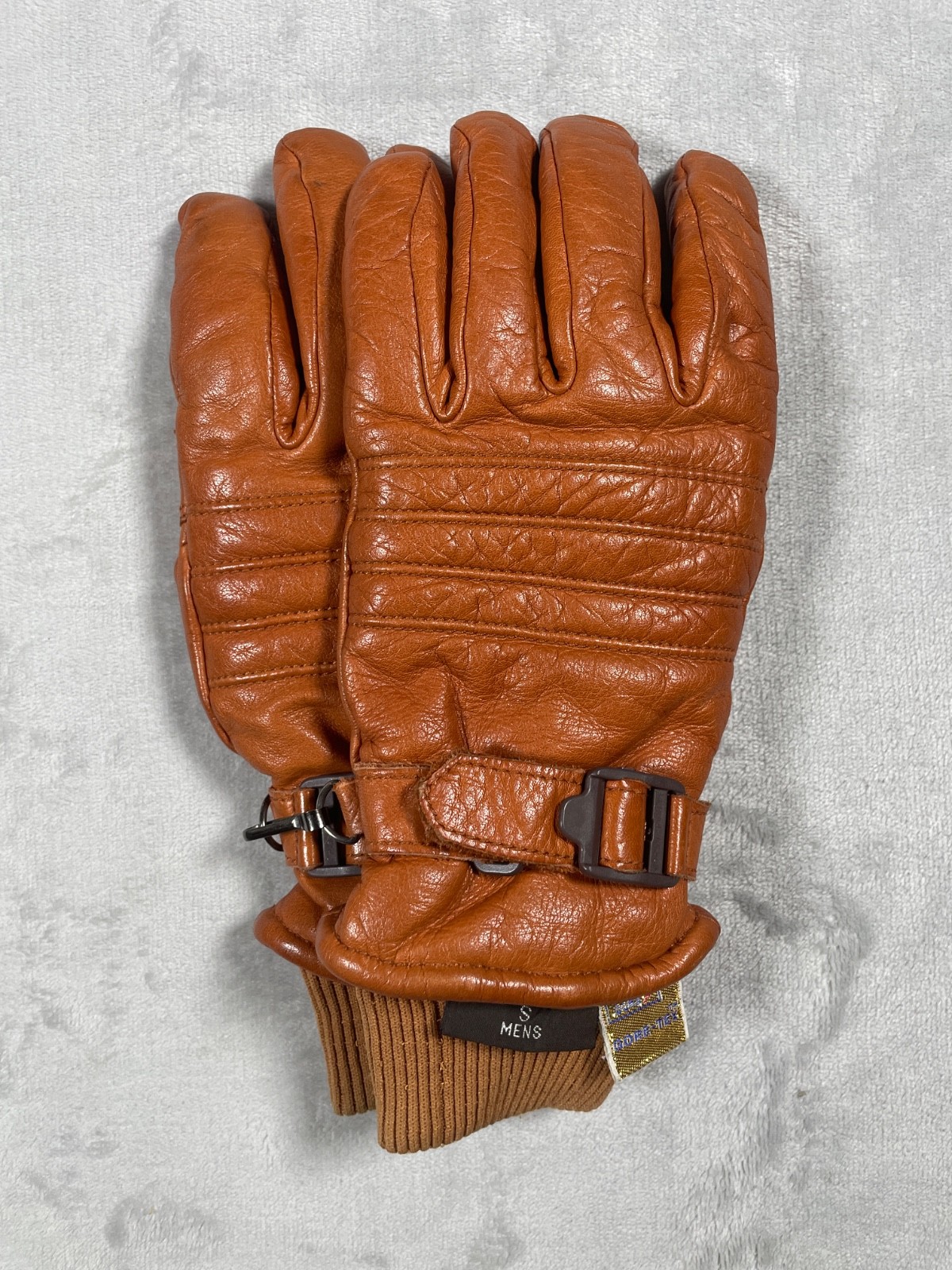 Vintage Cabela’s Gore-Tex Leather Ski Gloves Mens Small Brown Insulated Snow