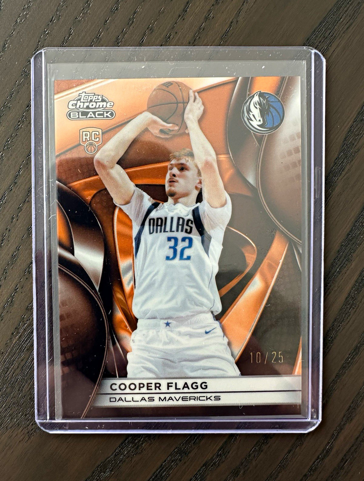 Topps Chrome Black 2025-26 Cooper Flagg Dallas Mavericks RC #101 /25