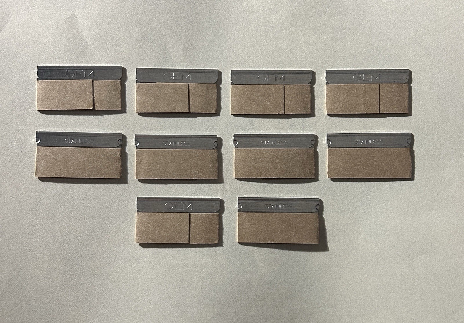 10 GEM “Ted Pella” Stainless Steel Single Edge Razor Blades Coated 3 Facet New 10 GEM “Ted Pella” Stainless Steel Single Edge Razor Blades Coated 3 Facet New