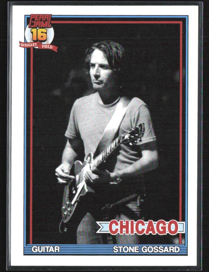 Stone Gossard 2016 Pearl Jam Wrigley Field Trading Card B Stone Gossard 2016 Pearl Jam Wrigley Field Trading Card B