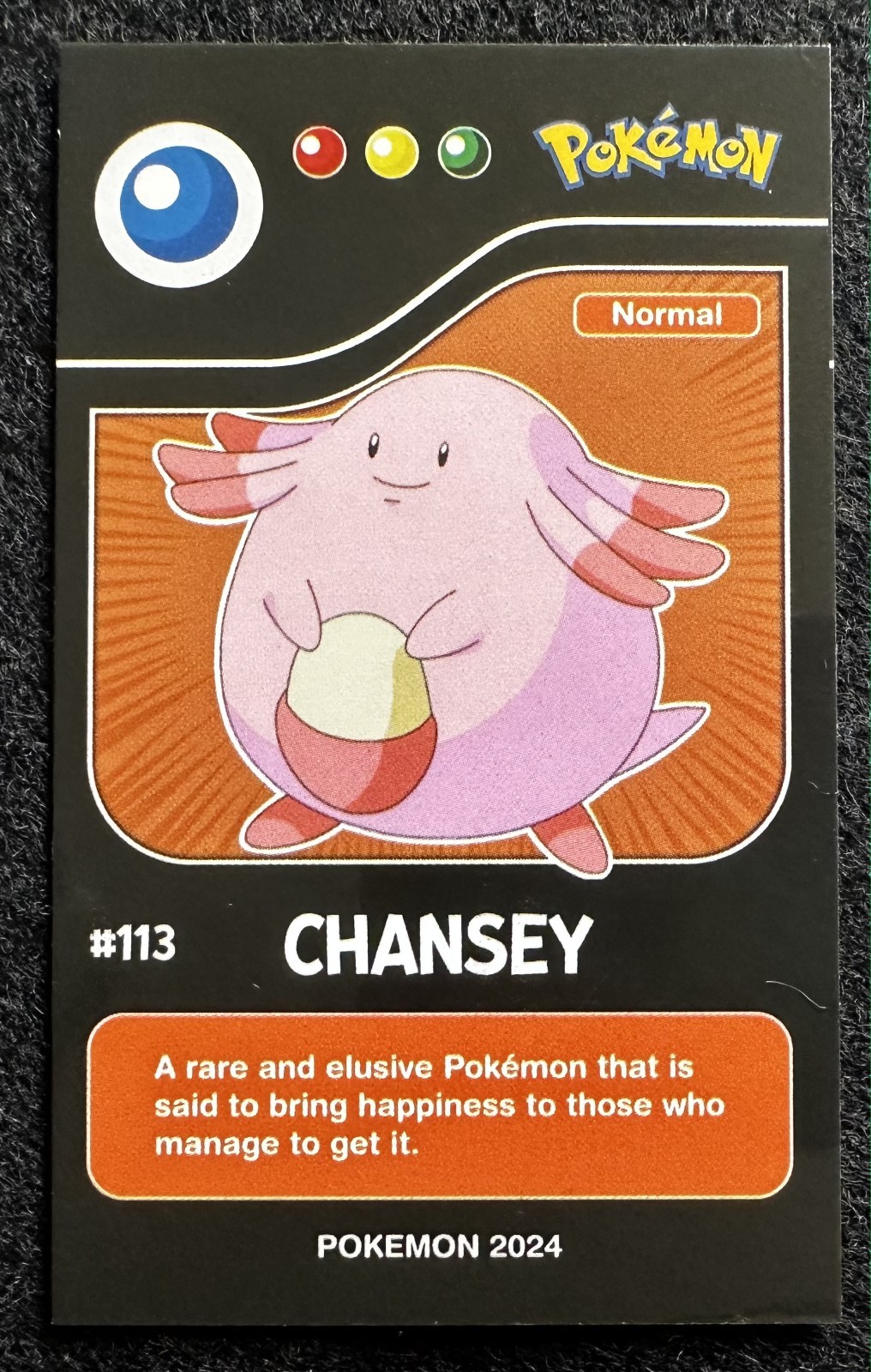 CHANSEY - POKEMON KANTO RARE CCG POKEDEX BLACK RE-EDITIONS CARD CHANSEY - POKEMON KANTO RARE CCG POKEDEX BLACK RE-EDITIONS CARD
