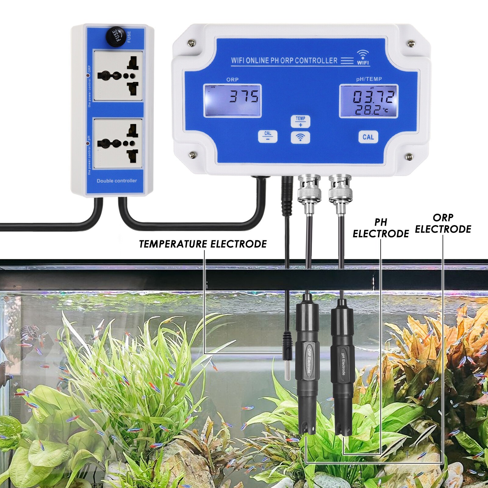 PH / ORP Controller Online Monitoring with pH Meter Redox Temp Tester App Remote PH / ORP Controller Online Monitoring with pH Meter Redox Temp Tester App Remote