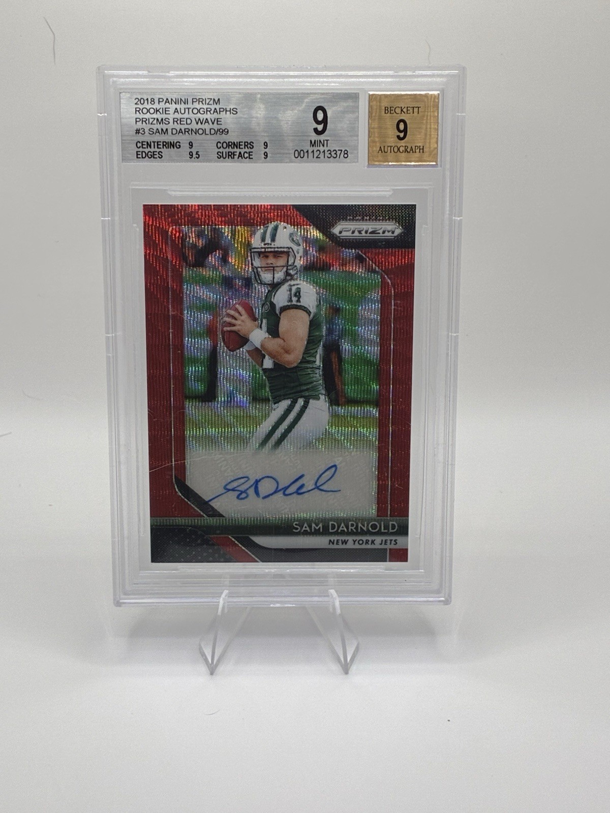 2018 Panini Prizm - Rookie Autographs Sam Darnold #RA-SD Red Wave Prizm /99 RC 2018 Panini Prizm - Rookie Autographs Sam Darnold #RA-SD Red Wave Prizm /99 RC