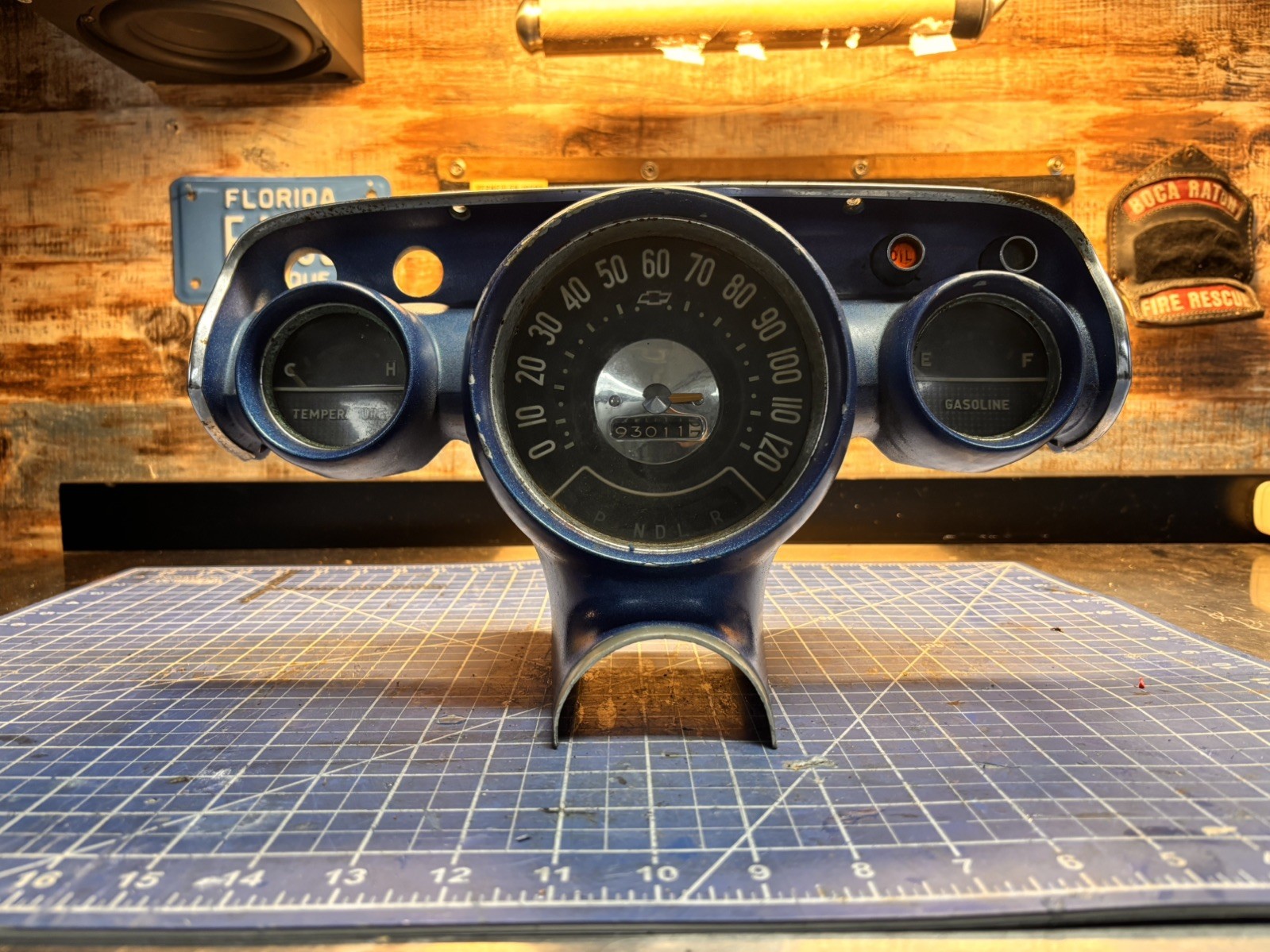 1957 GM Chevrolet Bel Air, 150, 210, Nomad 1584733 Instrument cluster dash bezel 1957 GM Chevrolet Bel Air, 150, 210, Nomad 1584733 Instrument cluster dash bezel
