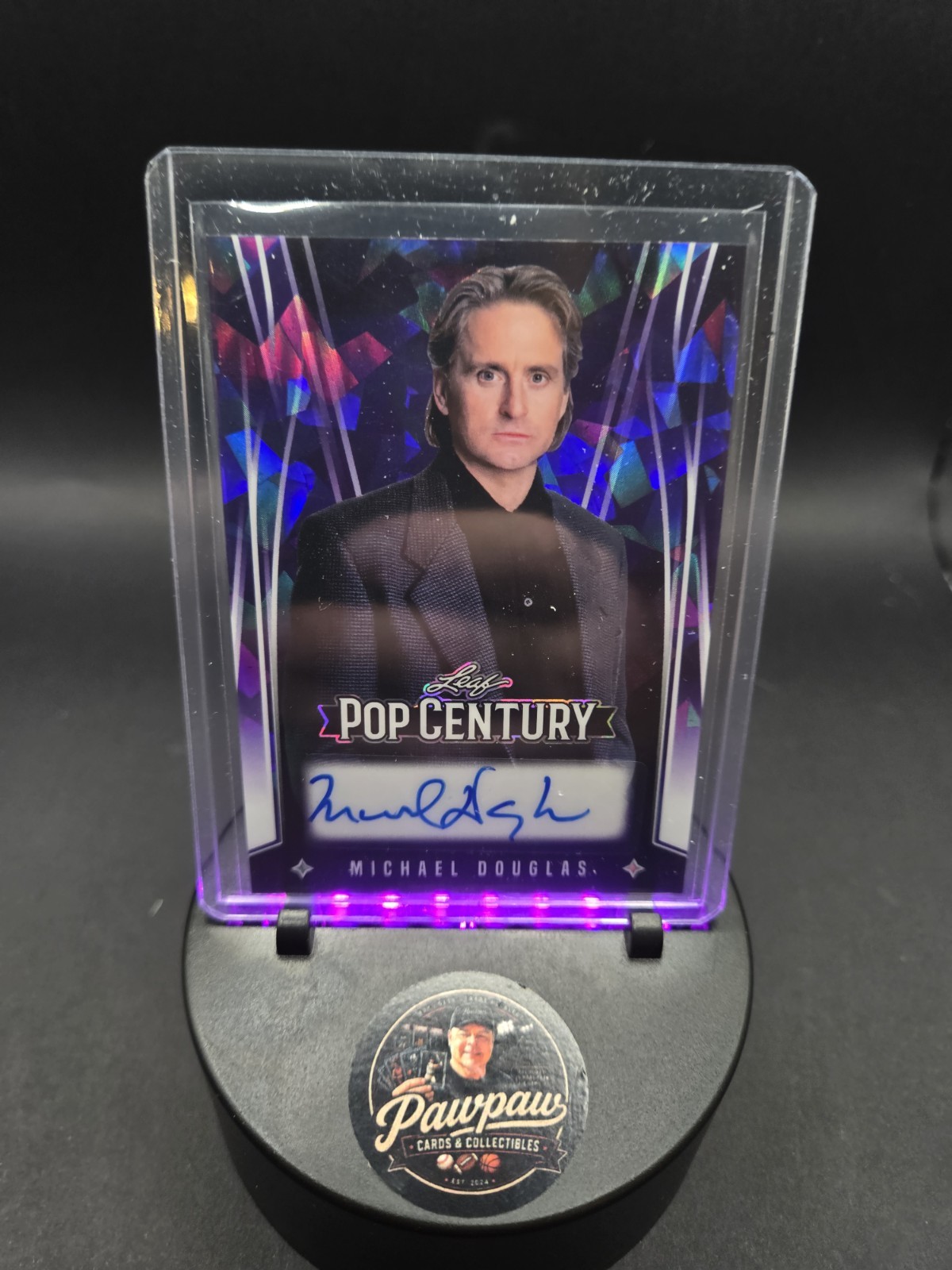 Michael Douglas 2025 Leaf Pop Century Autograph 1/1 Black Crystal Auto