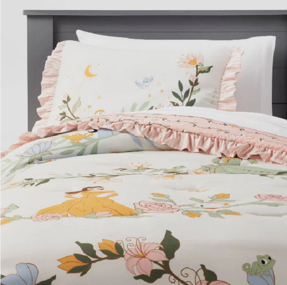 Disney Princesses Twin Comforter Set NWT Pink Ruffles Charming Disney Princesses Twin Comforter Set NWT Pink Ruffles Charming