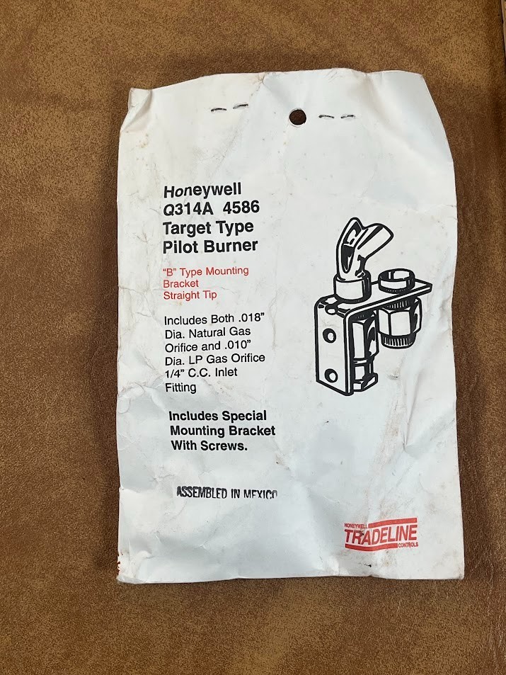 Honeywell Q314A 4586 Target Type Pilot Burner Honeywell Q314A 4586 Target Type Pilot Burner