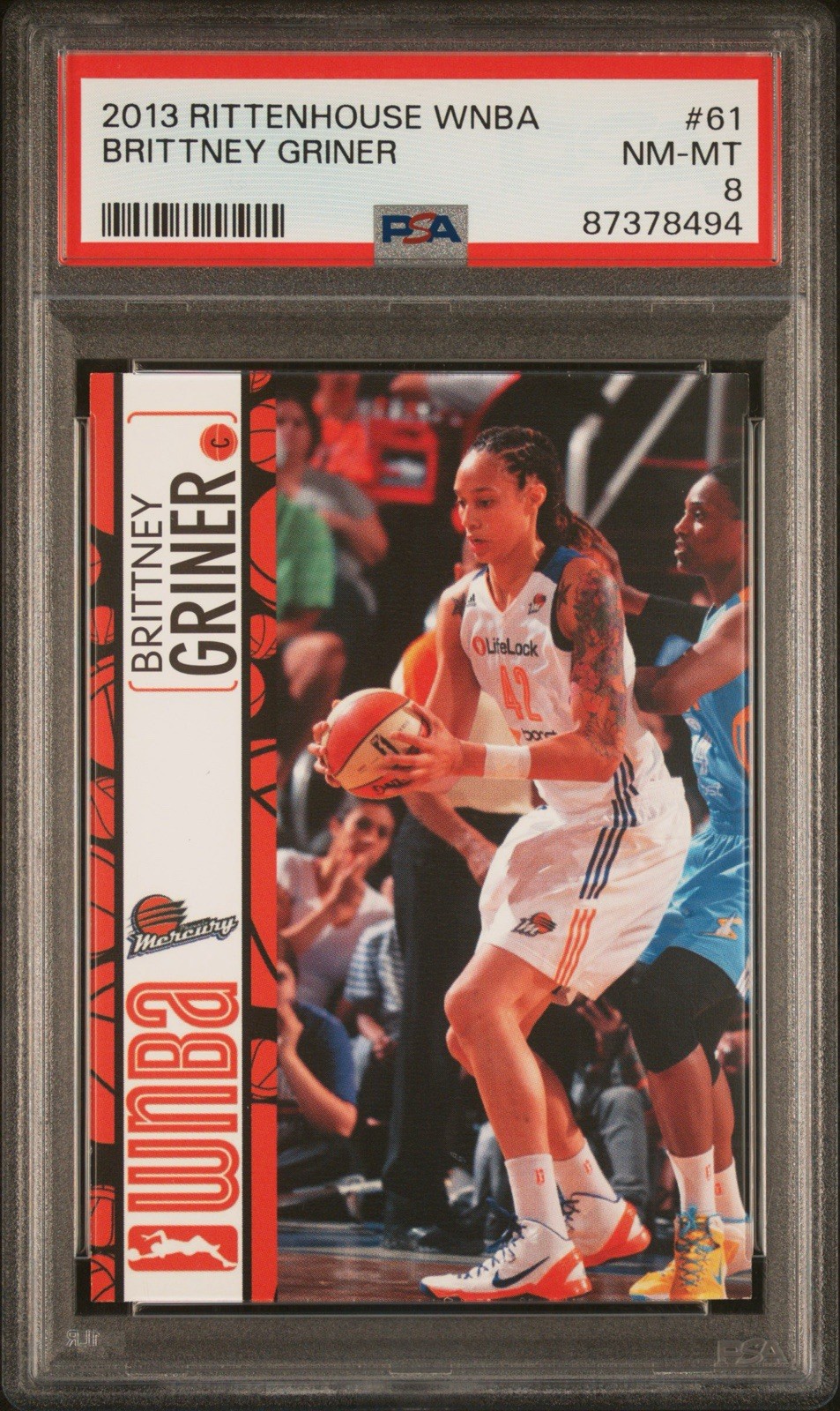 2013 RITTENHOUSE WNBA #61 BRITTNEY GRINER PSA 8 RC Future HOF Rare Low POP 2013 RITTENHOUSE WNBA #61 BRITTNEY GRINER PSA 8 RC Future HOF Rare Low POP