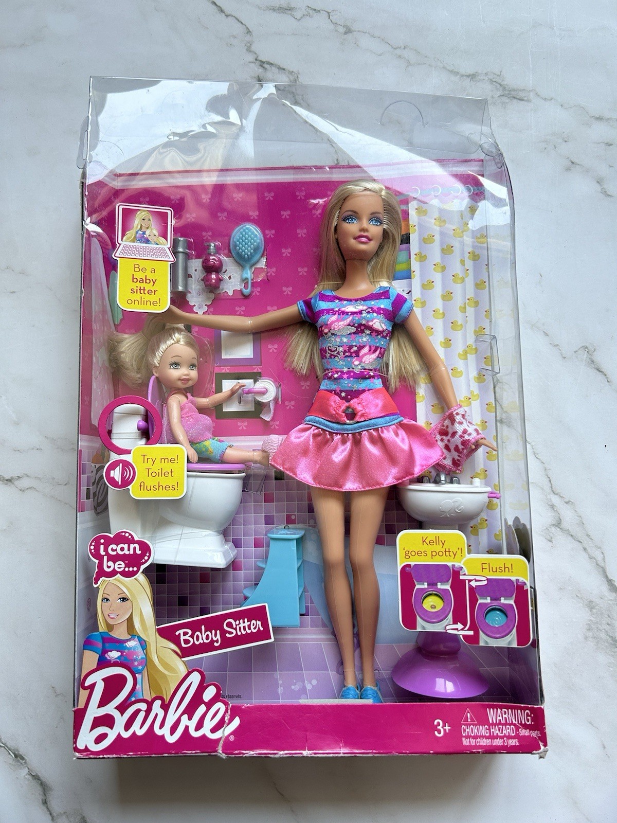 Mattel 2010 I Can Be A Baby Sitter Potty Training Barbie Doll