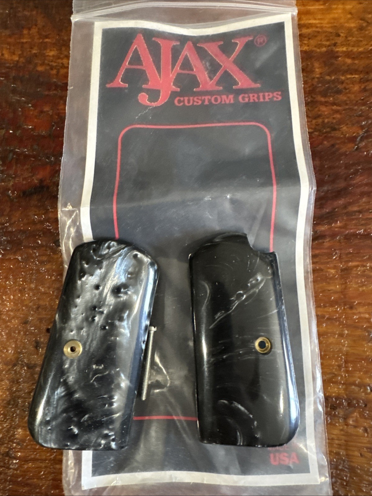 Ajax Custom Grip Co Pearlite Grips For Colt 1903 .32 Or .380 Models. Ajax Custom Grip Co Pearlite Grips For Colt 1903 .32 Or .380 Models.