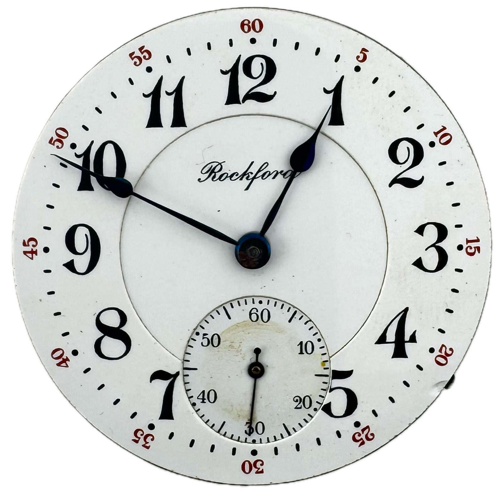 Antique 16s Rockford Double Sunk Dial Winnebago Hunter Pocket Watch Movement 400 Antique 16s Rockford Double Sunk Dial Winnebago Hunter Pocket Watch Movement 400