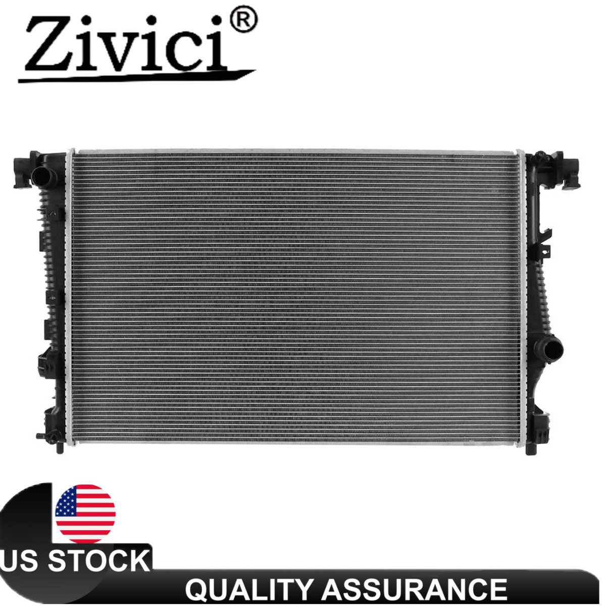 Aluminum Cooling Radiator CU13401 Fit 2014-2018 Jeep Cherokee 2.4L L4 3.2L V6